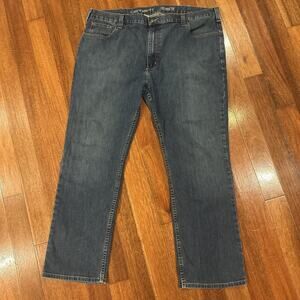 Carhartt Mens Blue Solid Relaxed Fit Denim Jeans - Size 42x30